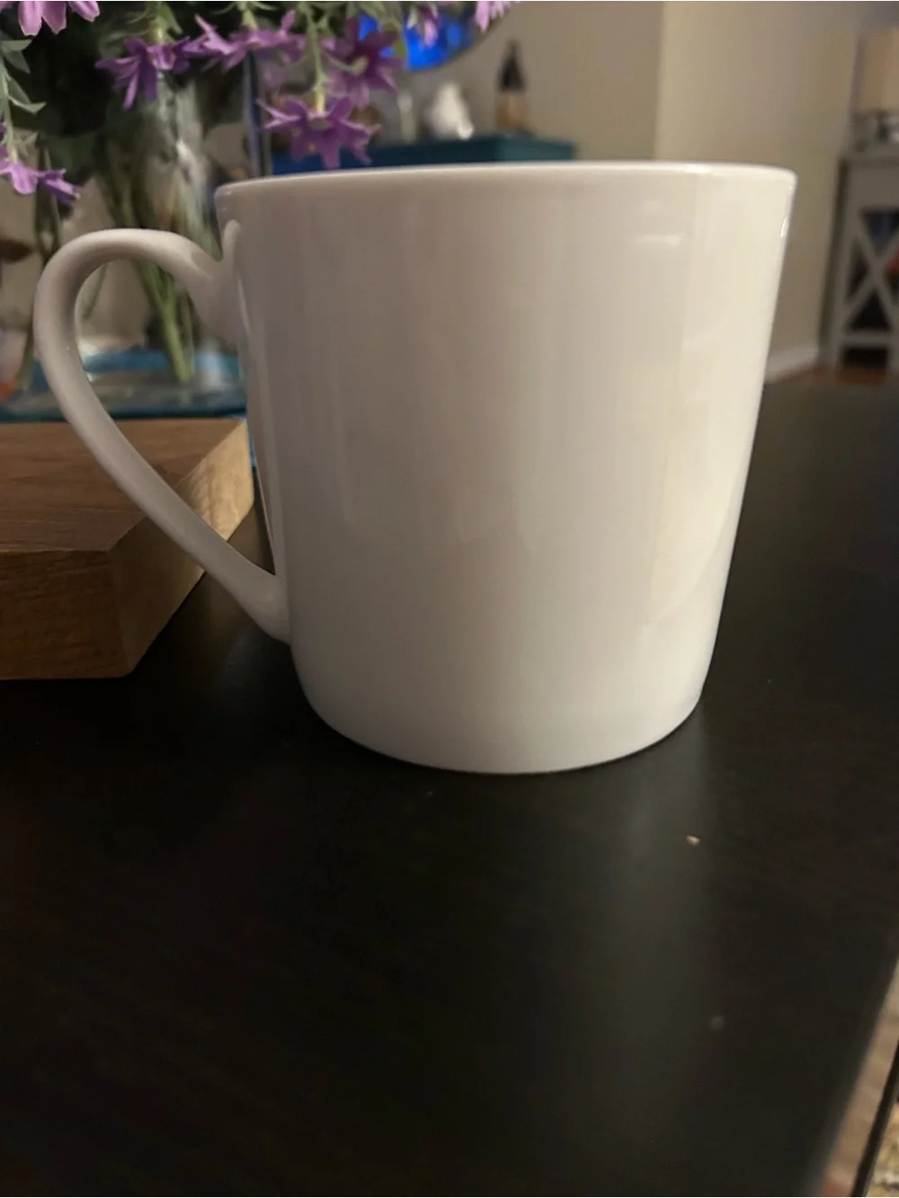 White Ceramic Mug with 'God Bless This Hot Mess' Text